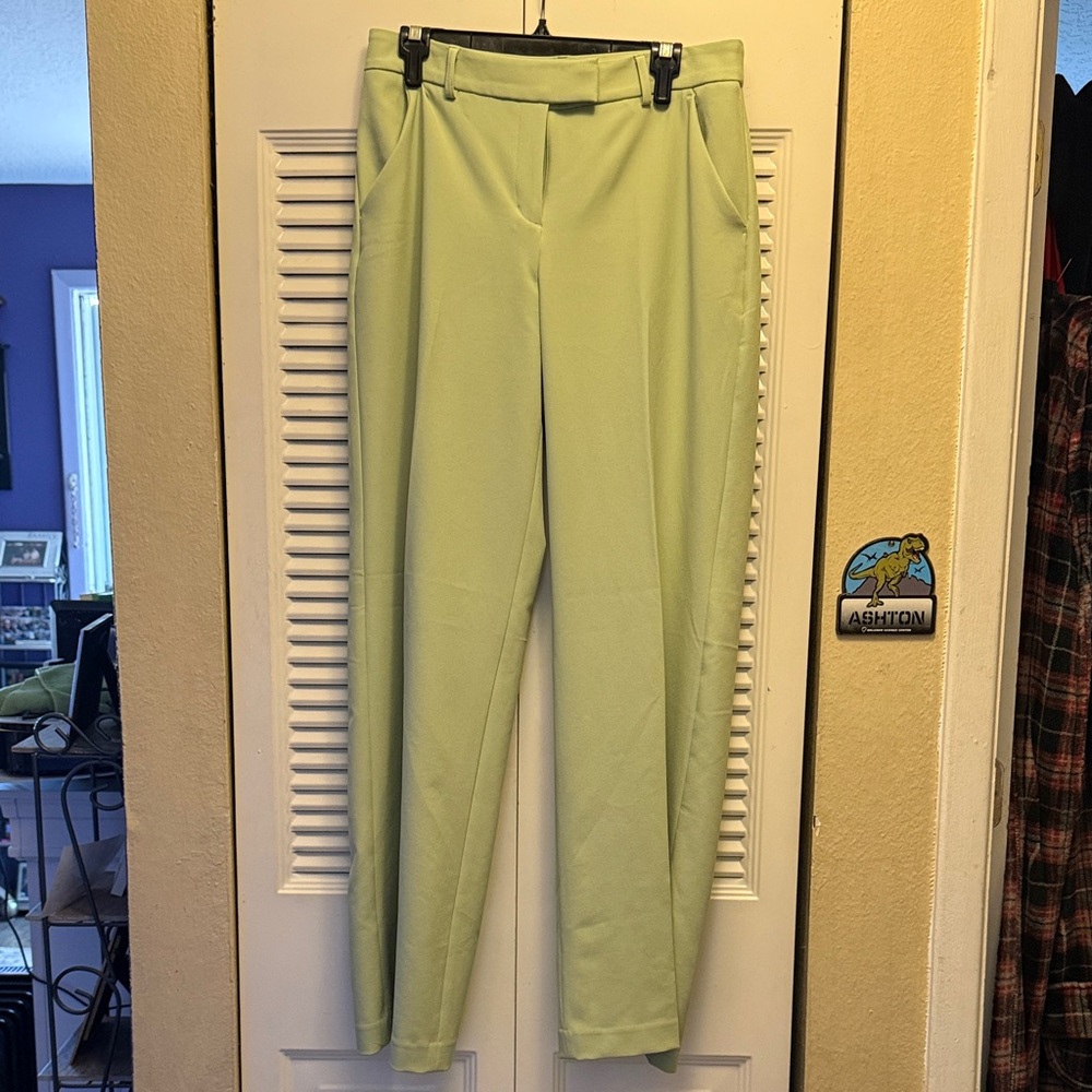 Express Mint Green Straight Leg Dress Pants
